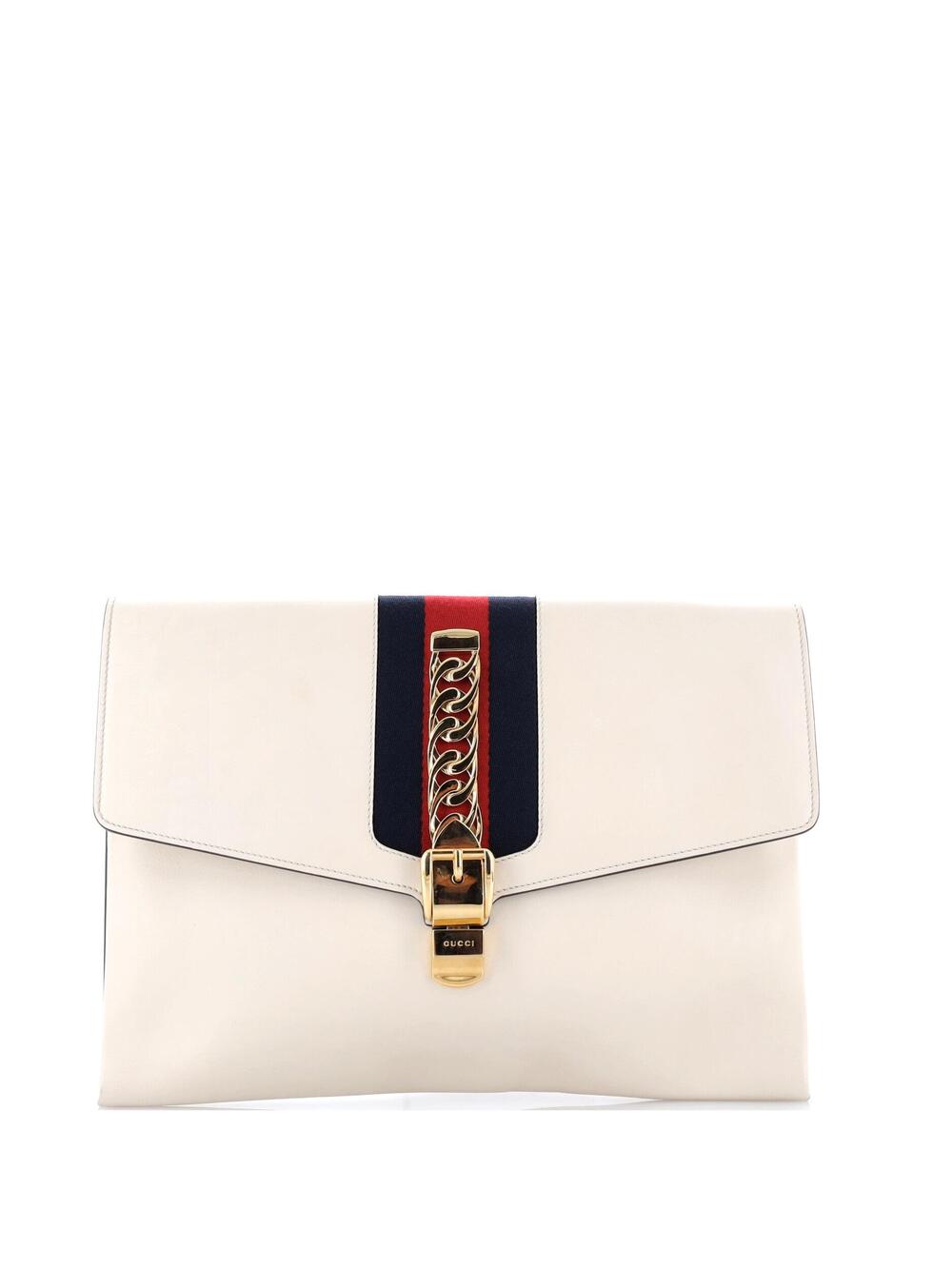 Gucci Sylvie Clutch Leather Maxi #339265G99B